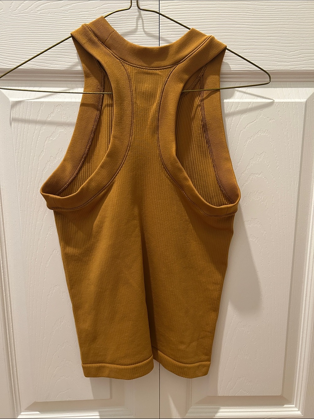 Athleta Ribbed High-Neck Tank in Mustard Gold - Picture 2 of 3